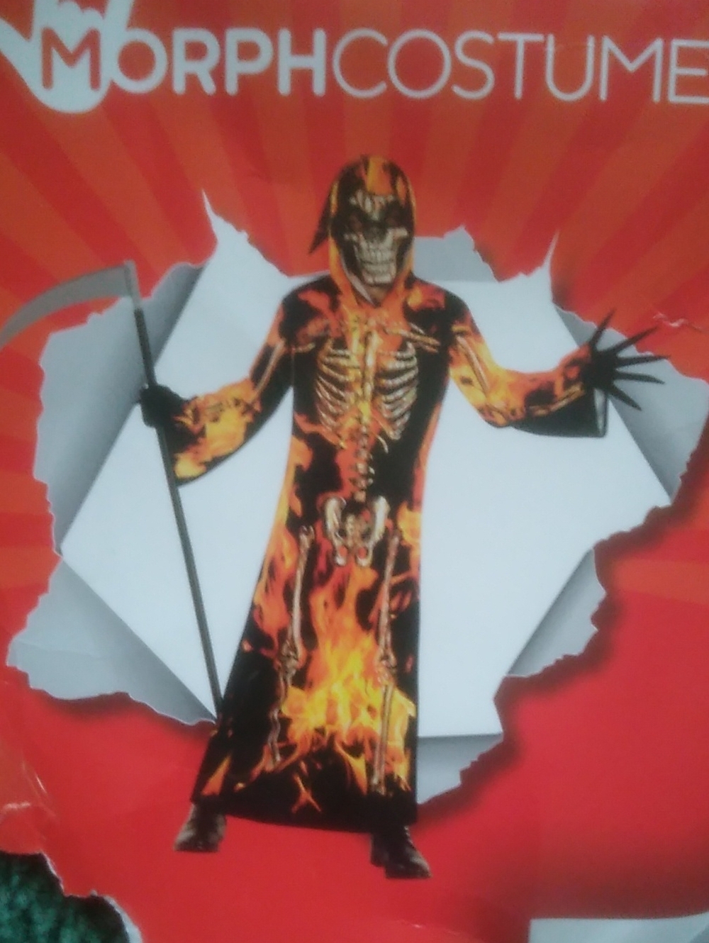 Morphe Flame Skeleton Hooded Reaper Costume -